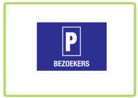 Parkeren bezoekers sticker