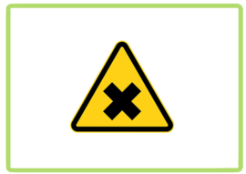 Irriterend of schadelijk waarschuwing sticker