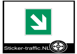 Pijl schuin naar rechts sticker