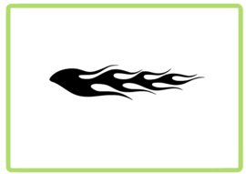 Vlammen sticker design 50