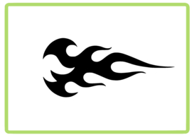Vlammen sticker design 24