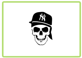 Skull sticker design 3