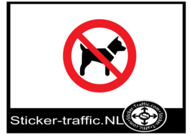 Hond uitlaten verboden sticker