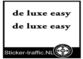 De Luxe Easy caravan sticker (set van 2)