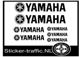 Yamaha set stickers Tank, Motor Sticker set van 7 stickers
