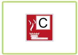 Brandklasse C sticker