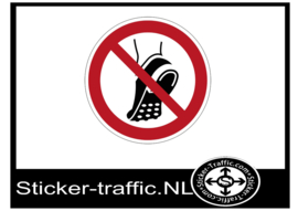 Metalen noppen verboden sticker