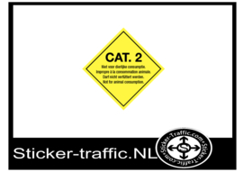 Categorie 2 niet voor dierlijke consumptie sticker