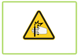 Knel gevaar sticker
