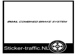 Dual combined brake sticker 7mm hoog x 30 cm breed