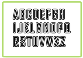 Letterhoogte 10 cm sticker