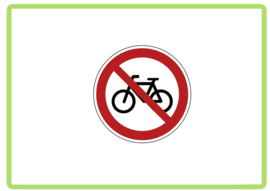 Verboden voor fietsers sticker