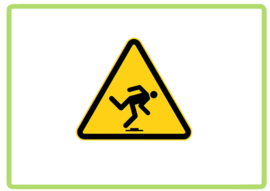 Struikelgevaar sticker