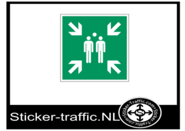 BHV verzamelpunt sticker