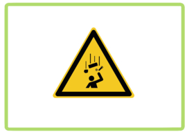 Vallende voorwerpen sticker