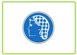 Haarnet sticker