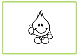 Flame boy sticker