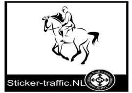 Ruiter paard sticker