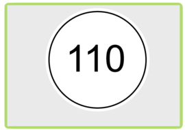 110 KM snelheidssticker