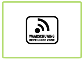 Waarschuwing beveiligde zone sticker
