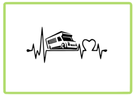 Camper hartslag sticker