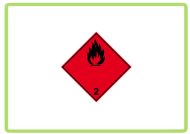 Ontvlambare gassen sticker