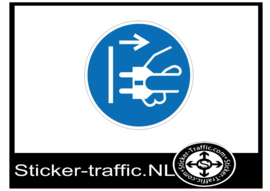 Stekker uittrekken sticker