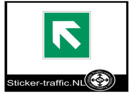 Links schuin naar boven sticker