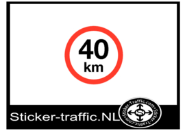 40 km sticker