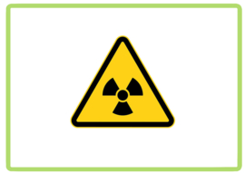 Loniserende straling sticker