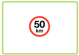 Max 50 KM sticker