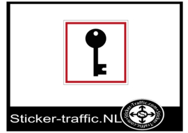 Noodsleutel sticker