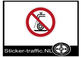 Nat slijpen verboden sticker