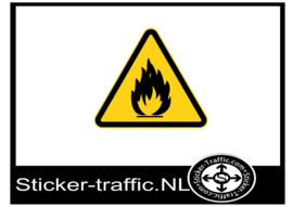 Brandgevaar sticker