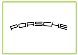 Porsche rond sticker