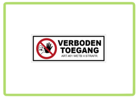 Verboden toegang sticker