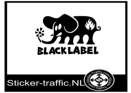 Black label skateboard sticker
