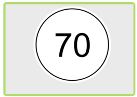 70 KM snelheidssticker