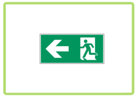 Vluchtweg naar links sticker