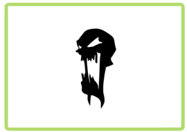 Skull zombie sticker
