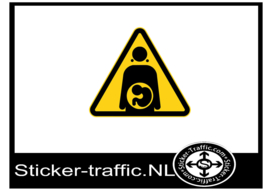 Gevaar bij zwangerschap sticker