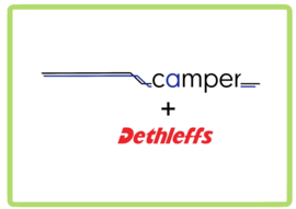 Camper + Dethleffs bundel caravan sticker