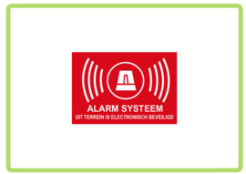 Alarm systeem dit terrein is electronisch beveiligd sticker