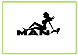 MAN pinup sticker