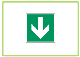 Pijl naar beneden sticker