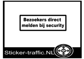 Bezoekers melden bij security sticker