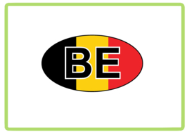 Belgische vlag ovaal sticker