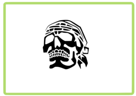 Skull sticker design 5