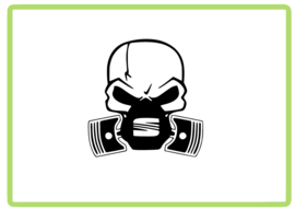 Seat skull sticker