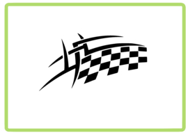 Racing vlammen sticker design 2